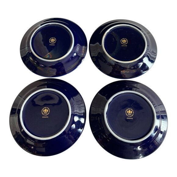 VTG 4 Bing & Grøndahl Copenhagen Porcelain Composer Plates – Cobalt Blue & 22K G - Picture 2 of 10